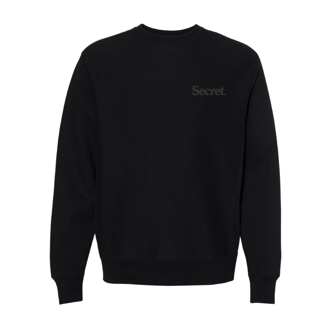 Tonal black crewneck